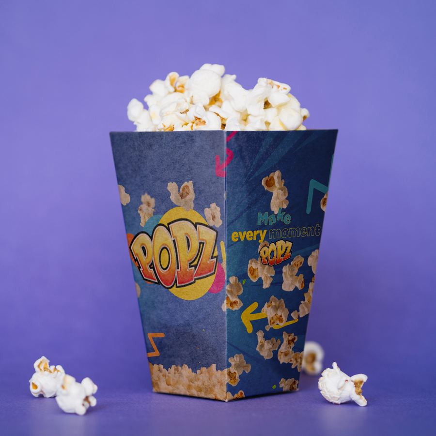 POPZ popcorn box branded packaging design