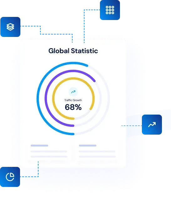 Orbitix platform hero showing funnel canvas, UI blocks, and conversion metrics