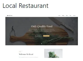 DesignAdict Templates - Local Restaurant
