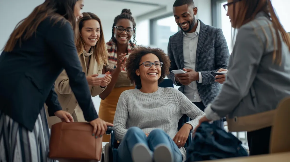 Diverse Inclusive group of people having a meeting.
