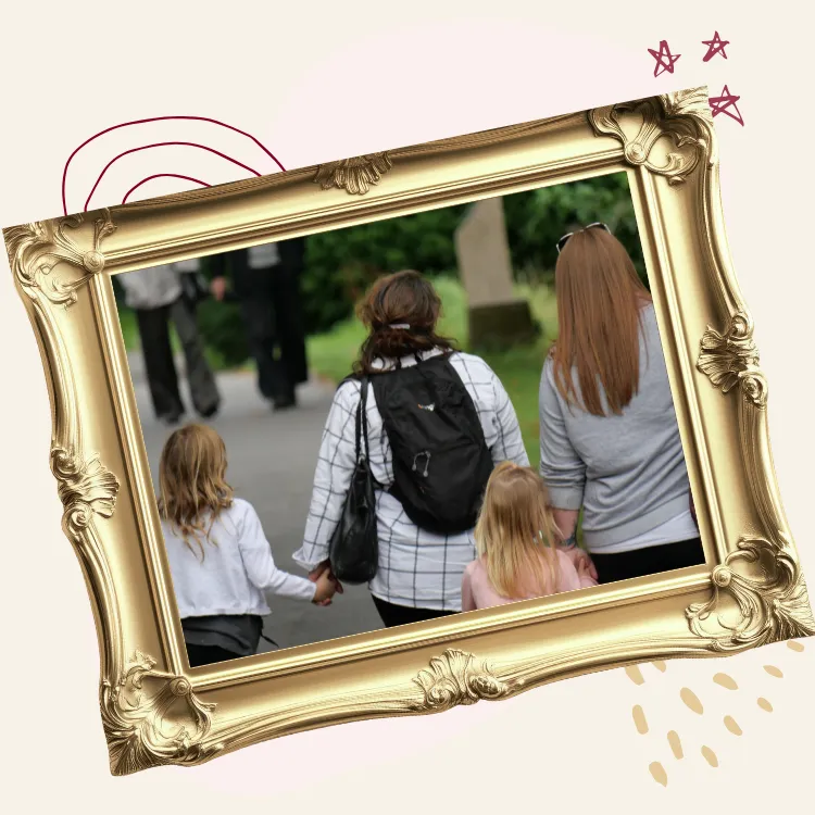 Image of Shirley with daughter and granddaughters