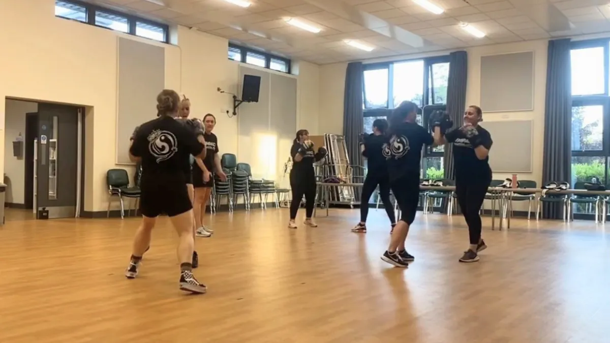 Women training together