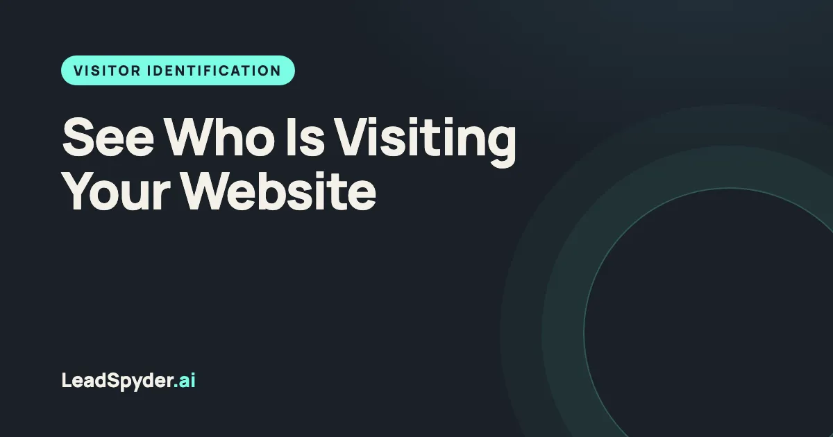 See Who Is Visiting Your Website