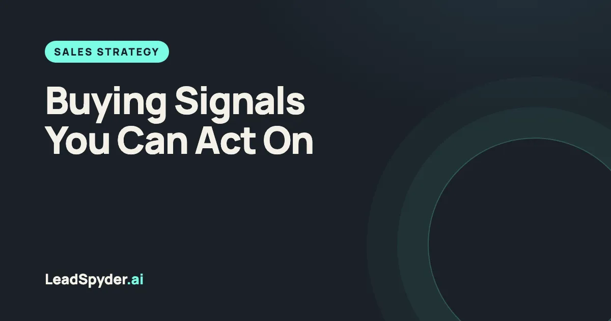 Buying Signals: Sales and Online Examples to Act On