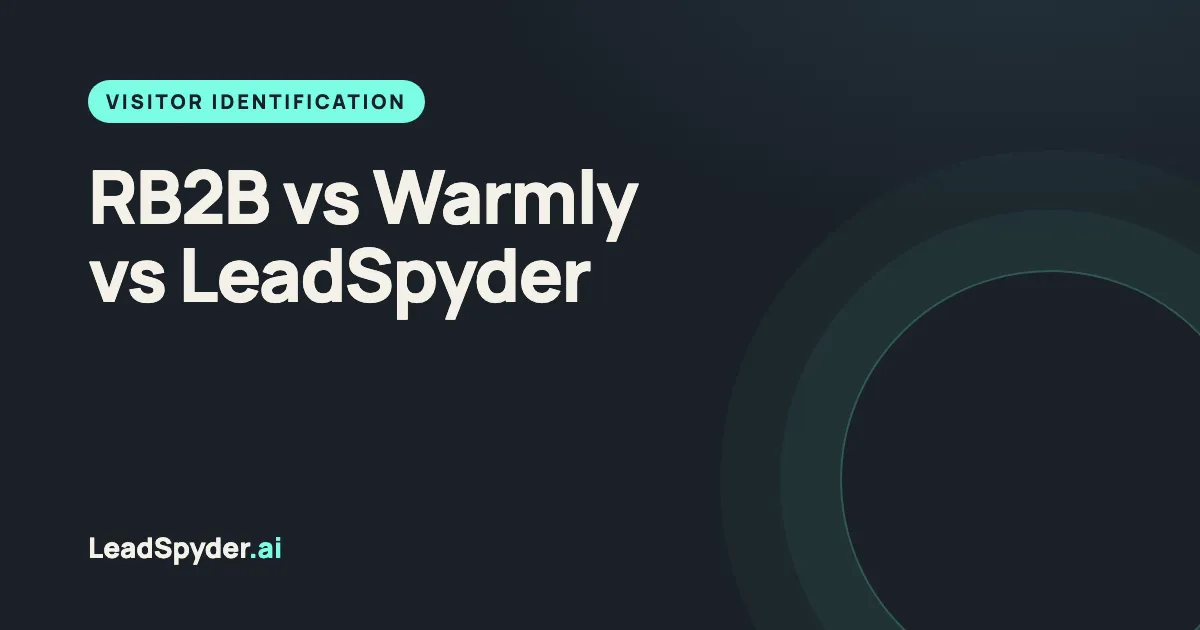 RB2B vs Warmly vs LeadSpyder