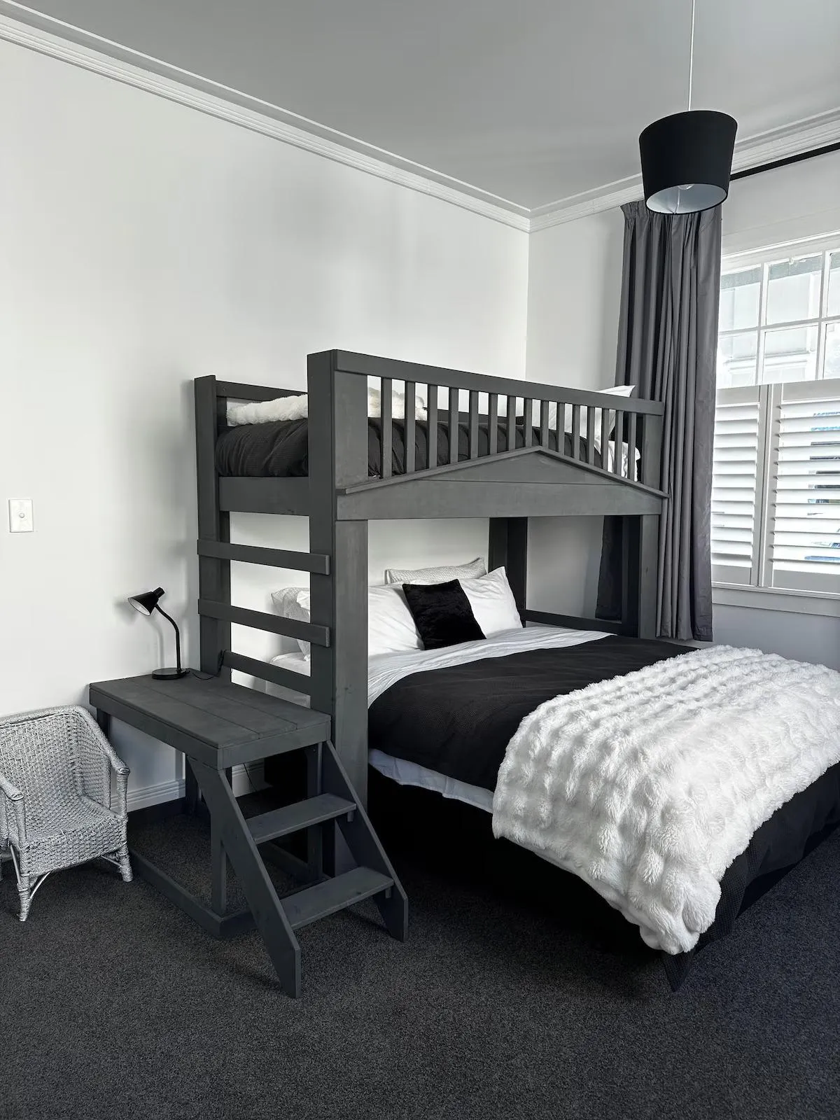 Bedroom in Te Aroha heritage accomodation