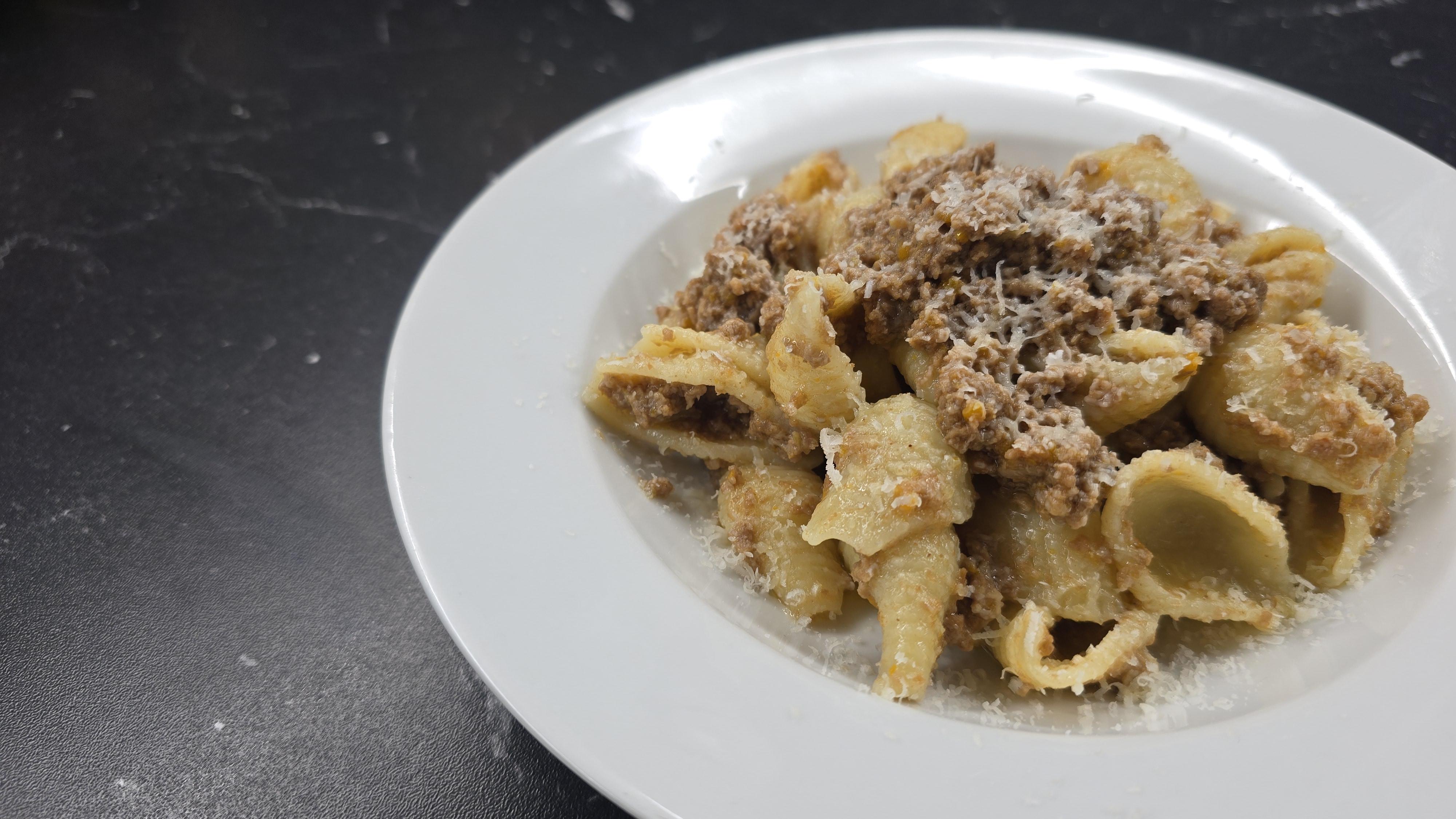 Homemade Conchiglie with Ragu (AKA Bolognese Sauce)