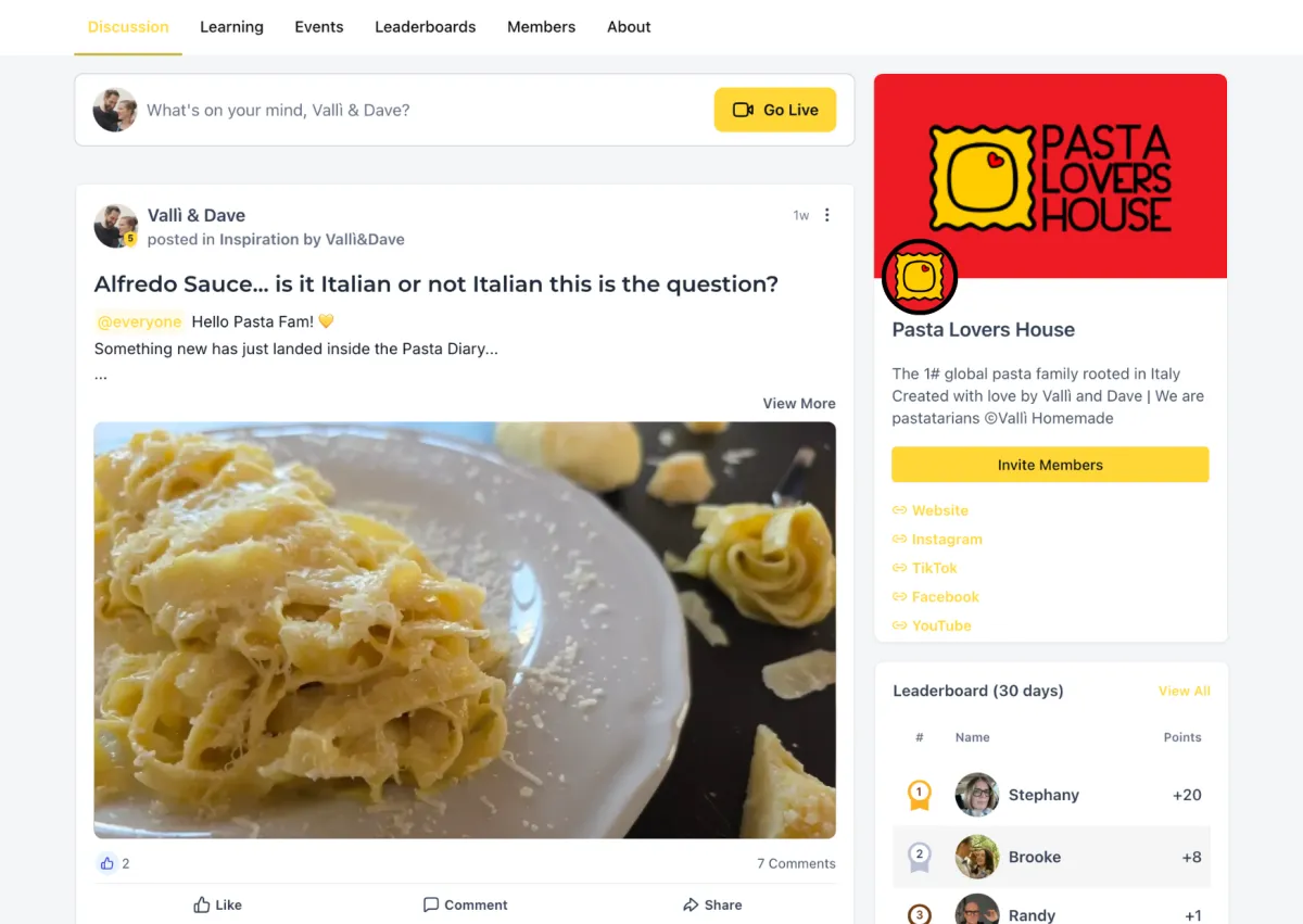 Pasta Fam online community for lovers of authentic Italian homemade pasta