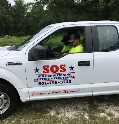 Licensed HVAC technician performing AC repair in Poplarville, Mississippi