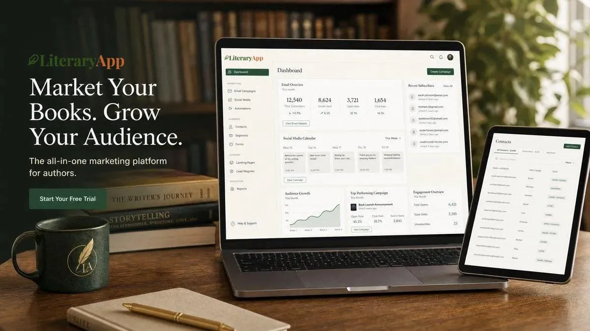 Literary App distraction-free workspace interface