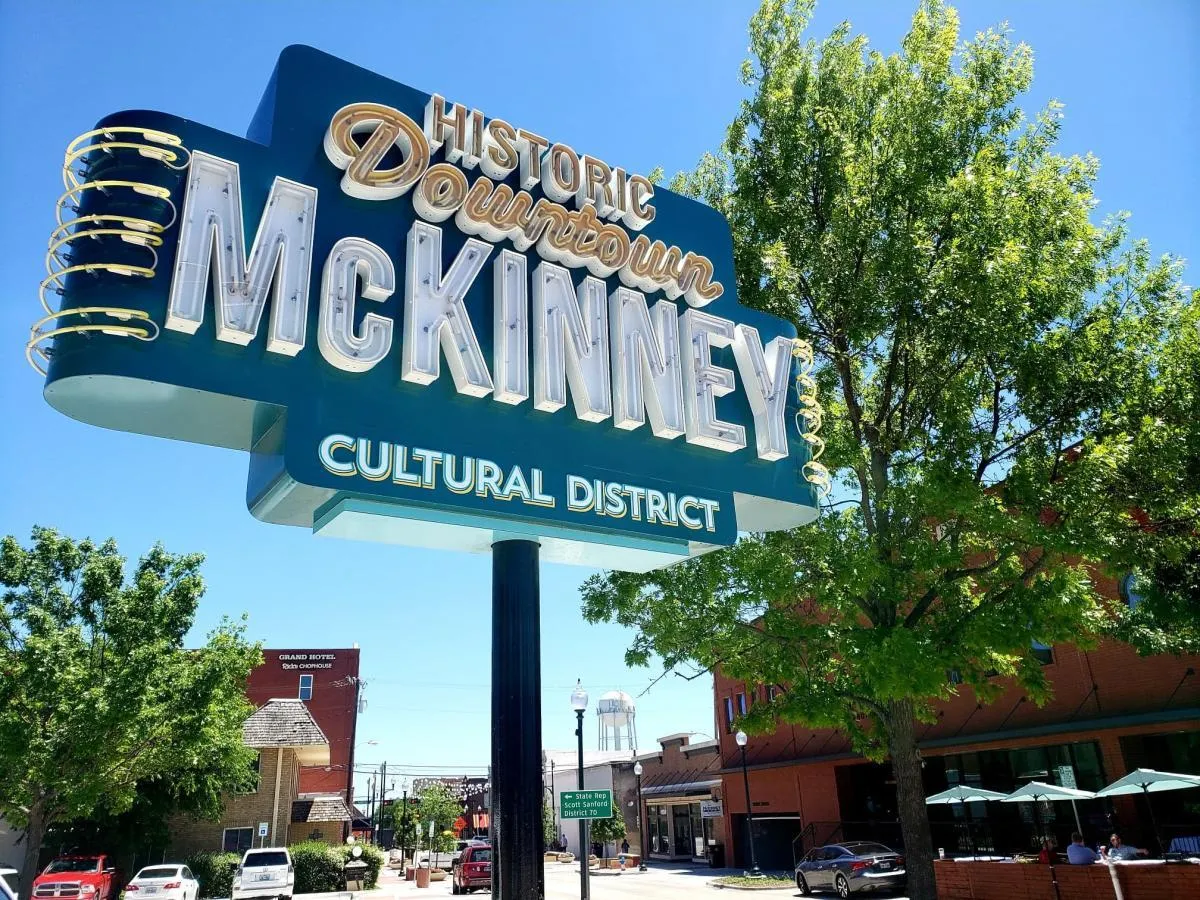 Historic Downtown McKinney Tx sign