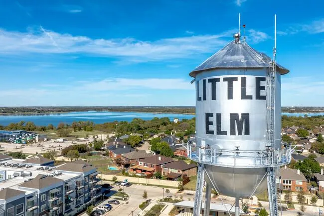 View of Little Elm, Tx Water Tower