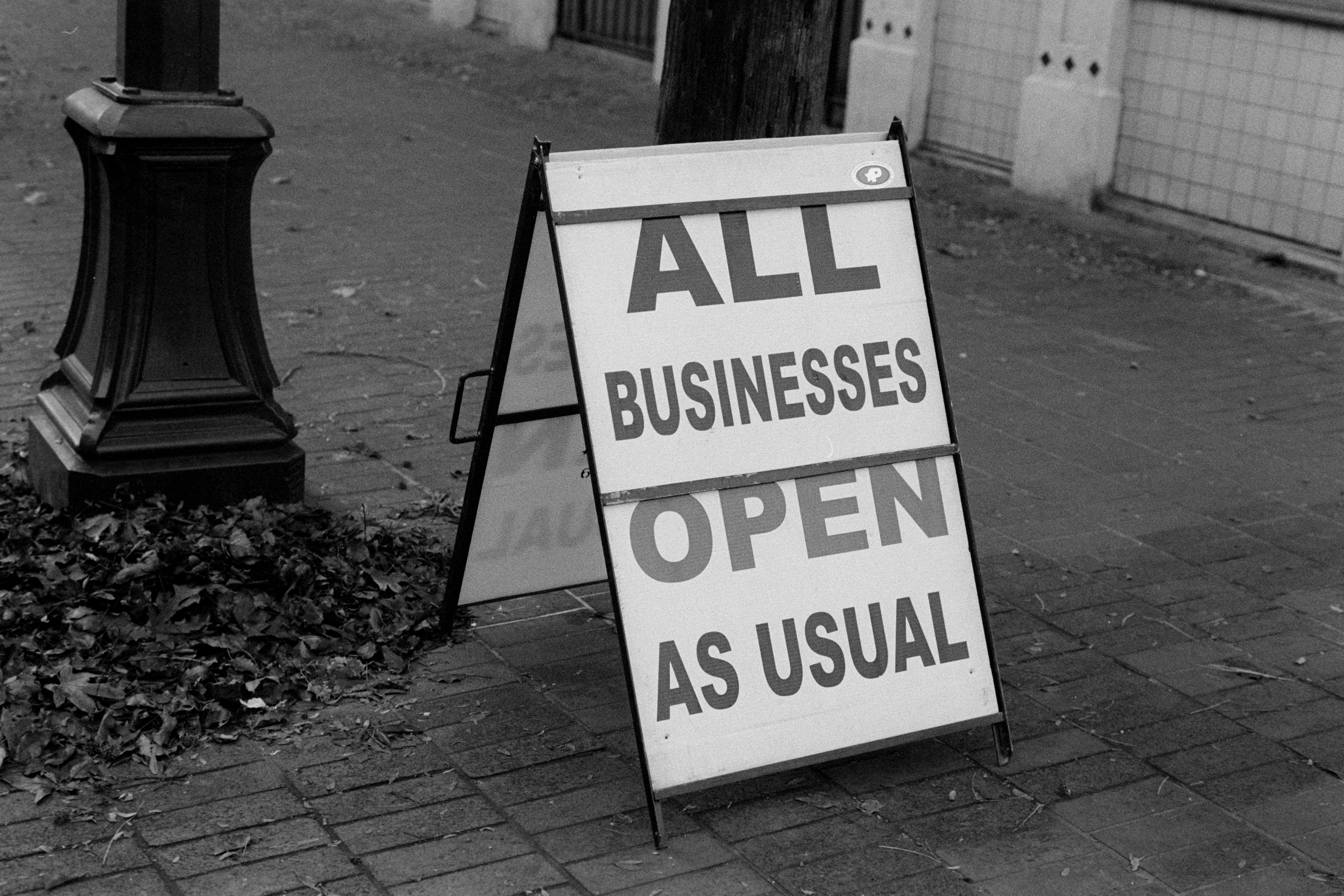 Business Continuity Sign