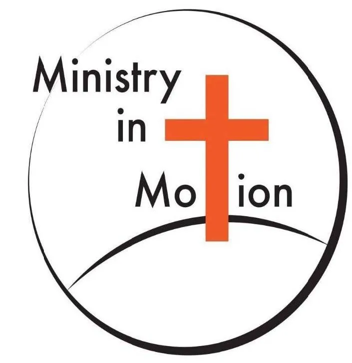 Ministry in Motion logo, featuring a cross on a hill