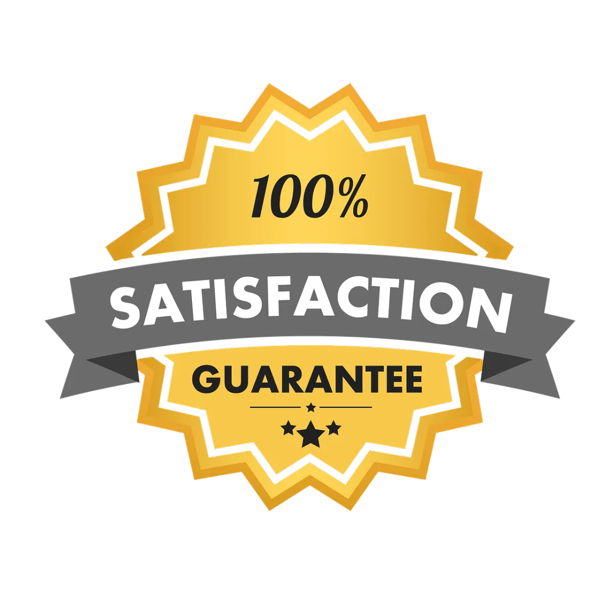 100% satisfaction guarantee