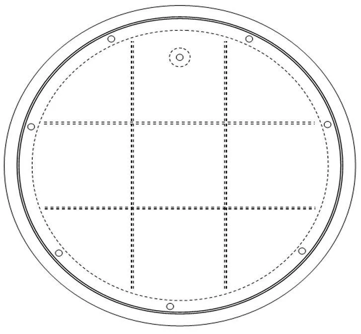 Technische Abbildung Runde Stahl Schachtabdeckung befahrbar bis 15t Bruchlast mit Dichtung (F5GS|F15GS rund)