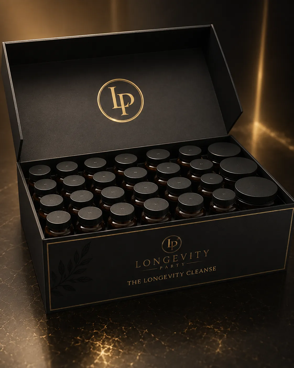 Longevity Cleanse product image and premium cleanse program visual.