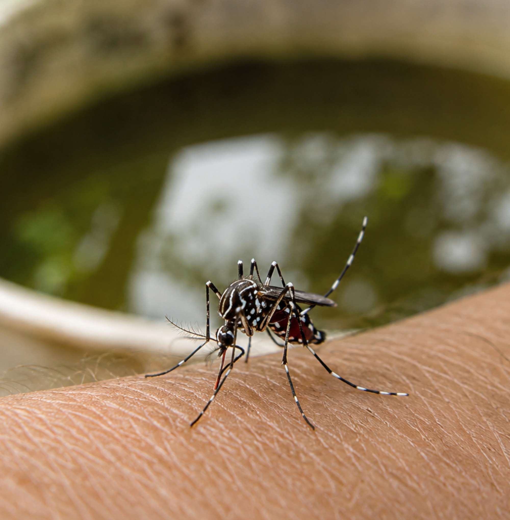 Mosquito resting near a shaded Chandler patio