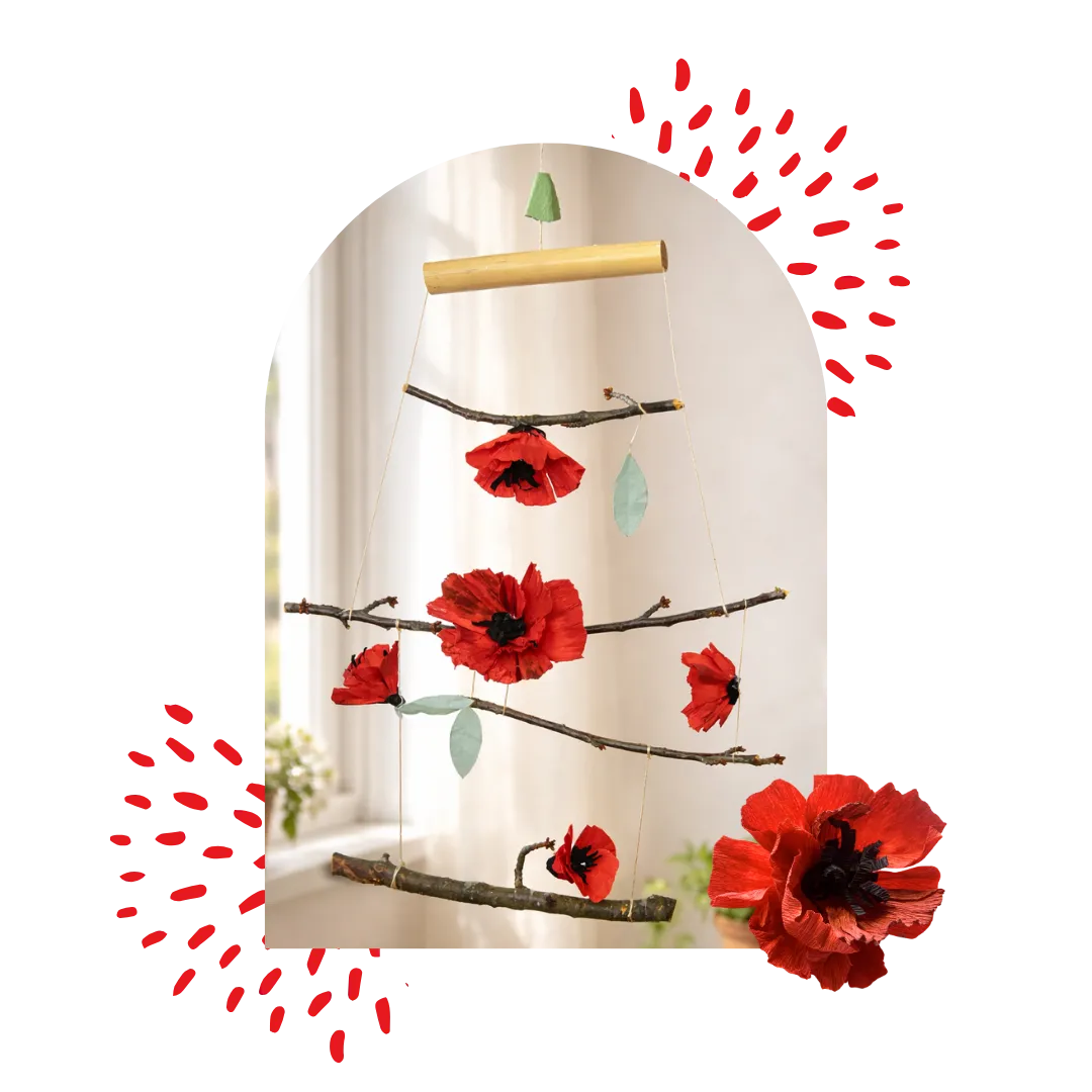 Vallmo i rörelse en vindmobil inspirerad av Alexander Calder