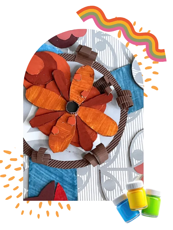 Relief i rytm och färg med inspiration av 60 och 70-talets textildesign