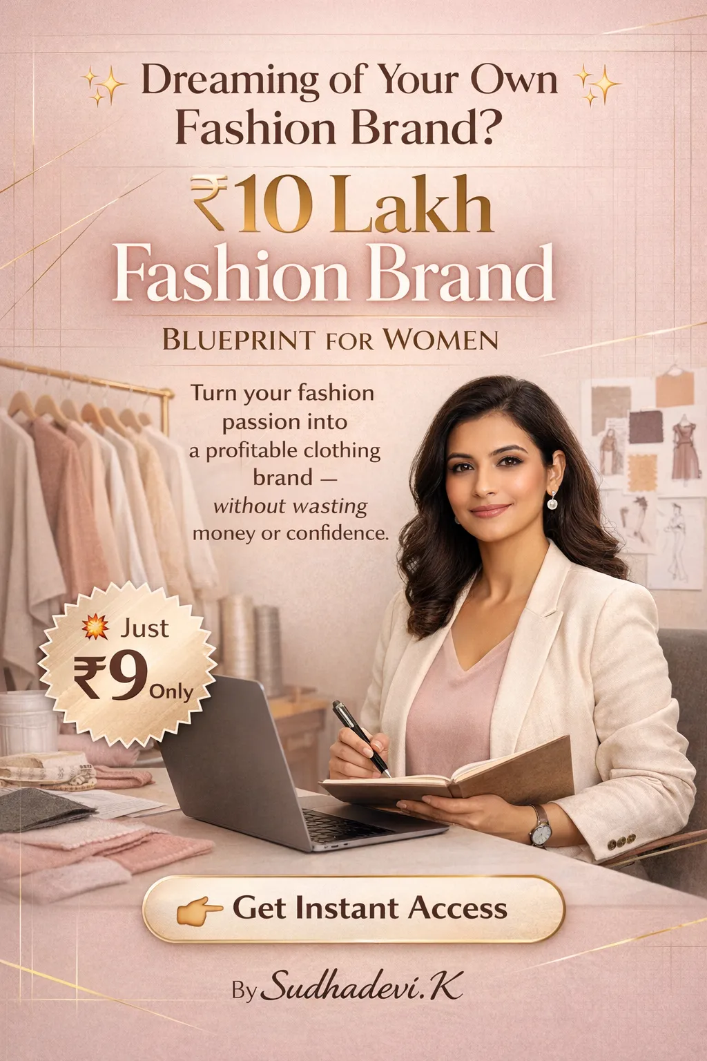 Fashion business roadmap eBook cover mockup