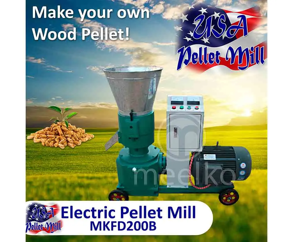 Flat die pellet mill making wood pellets at home