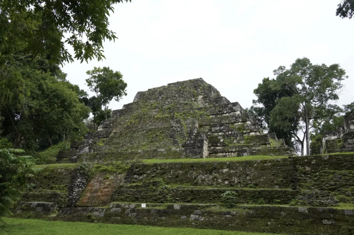 A temple in Guatemala, ruins to tour when learning about mayan cosmology