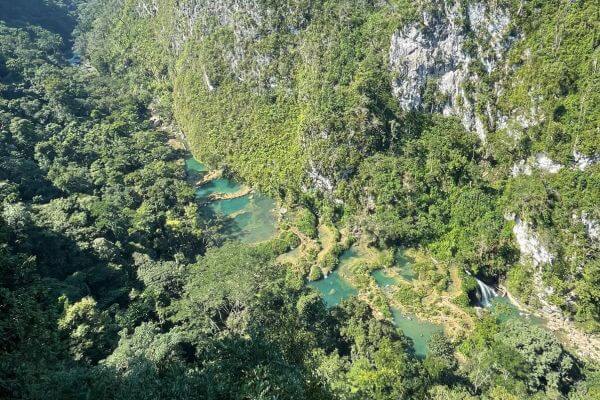 The beautiful jungle and turquoise river of Guatemala's Semuc Champey