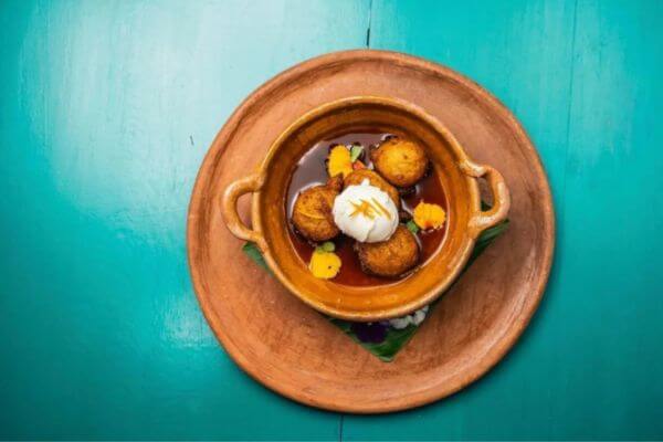 A dish from one of the best restaurants in Antigua Guatemala