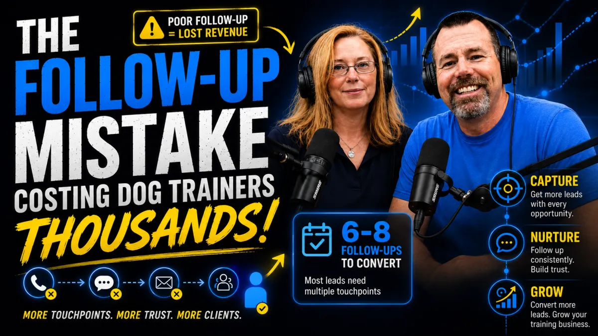 Lianne Shinton and Bret Geller from Automation Dogs talks about how one follow up is costing your dog training business