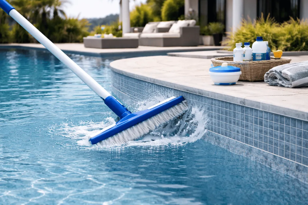 Pool Surface Brushing