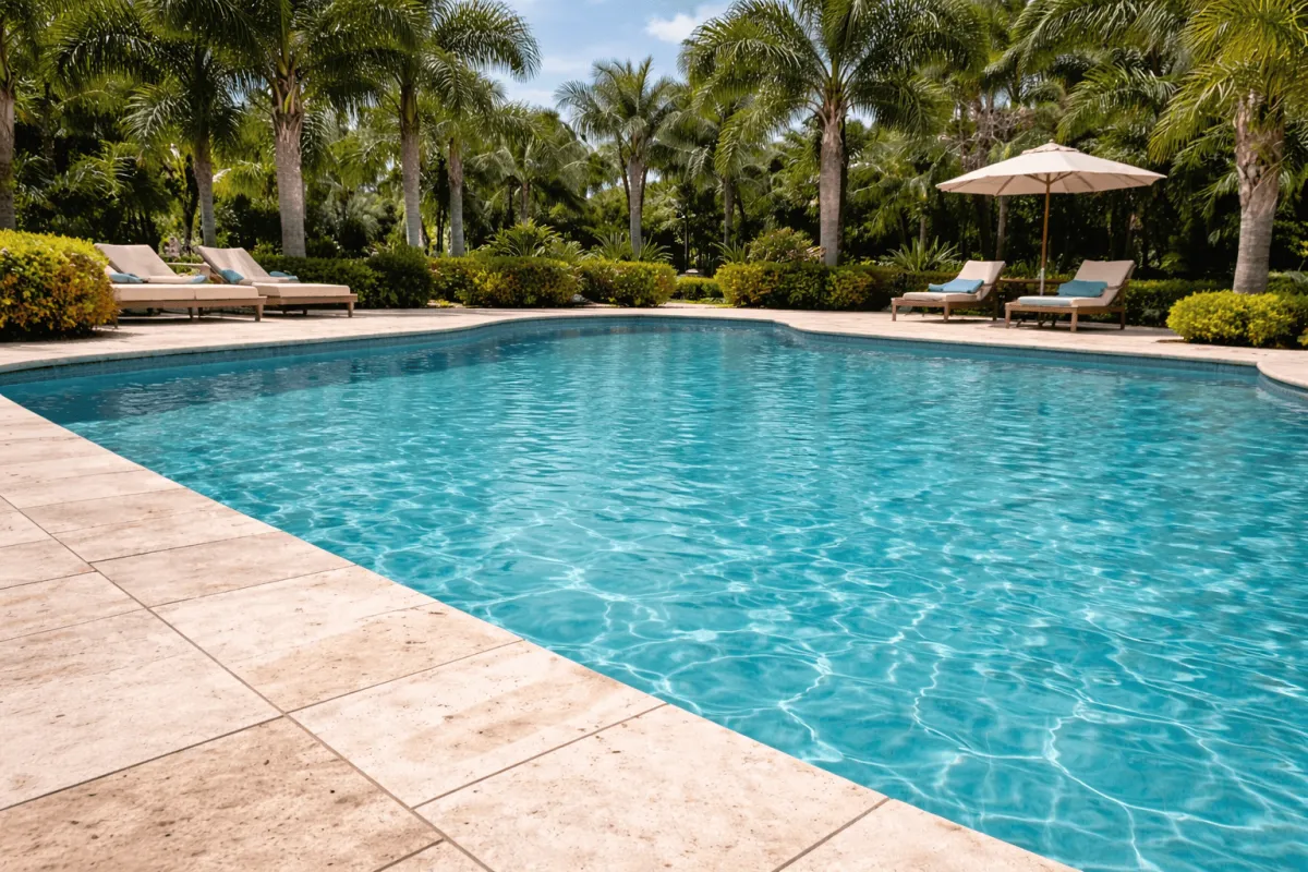 Pompano Pool Surface Brushing