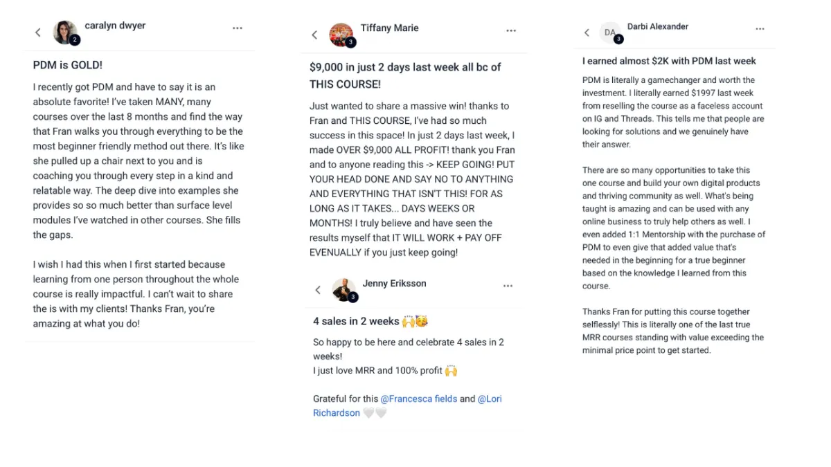 Passive Digital Mastery Testimonials