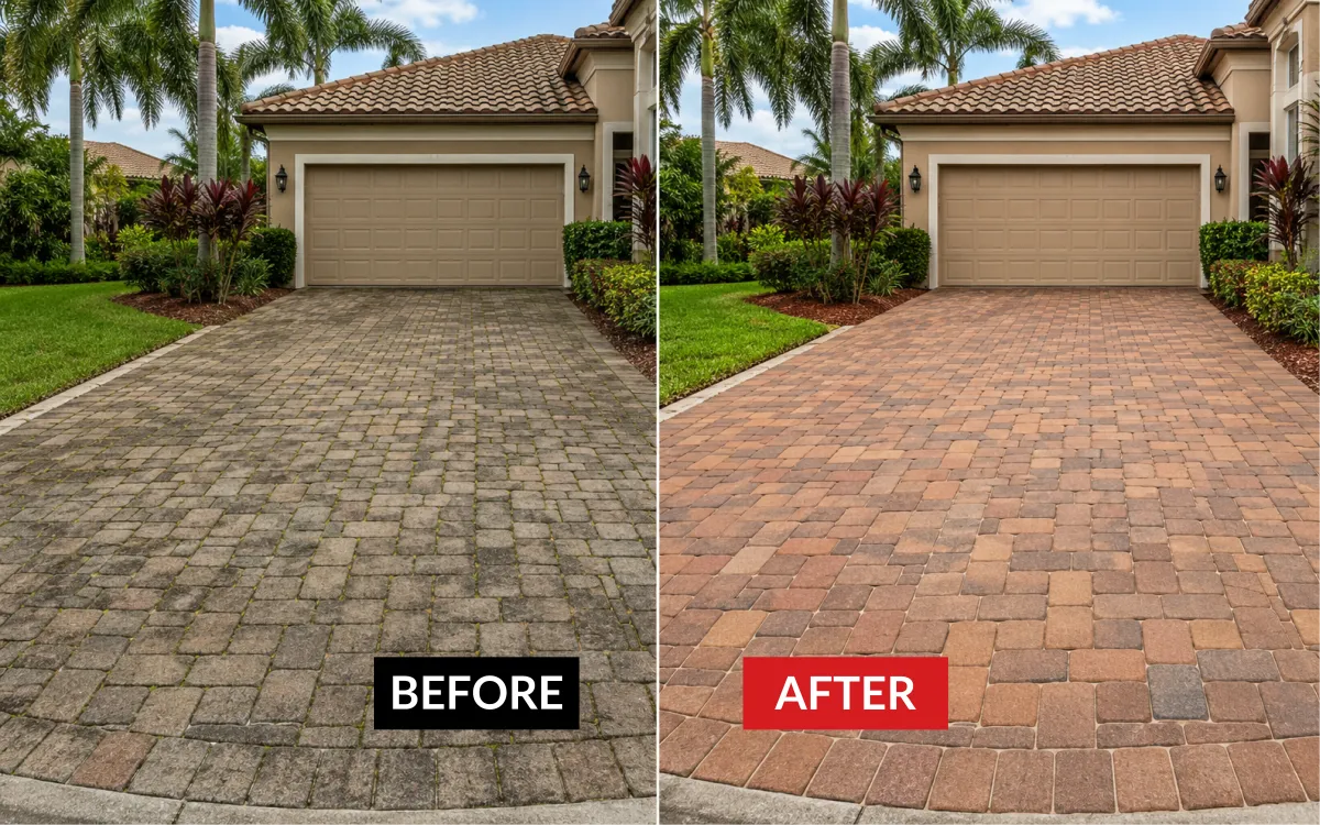 paver-before-with-weeds-after-without-weeds-in-Tampa-Bay