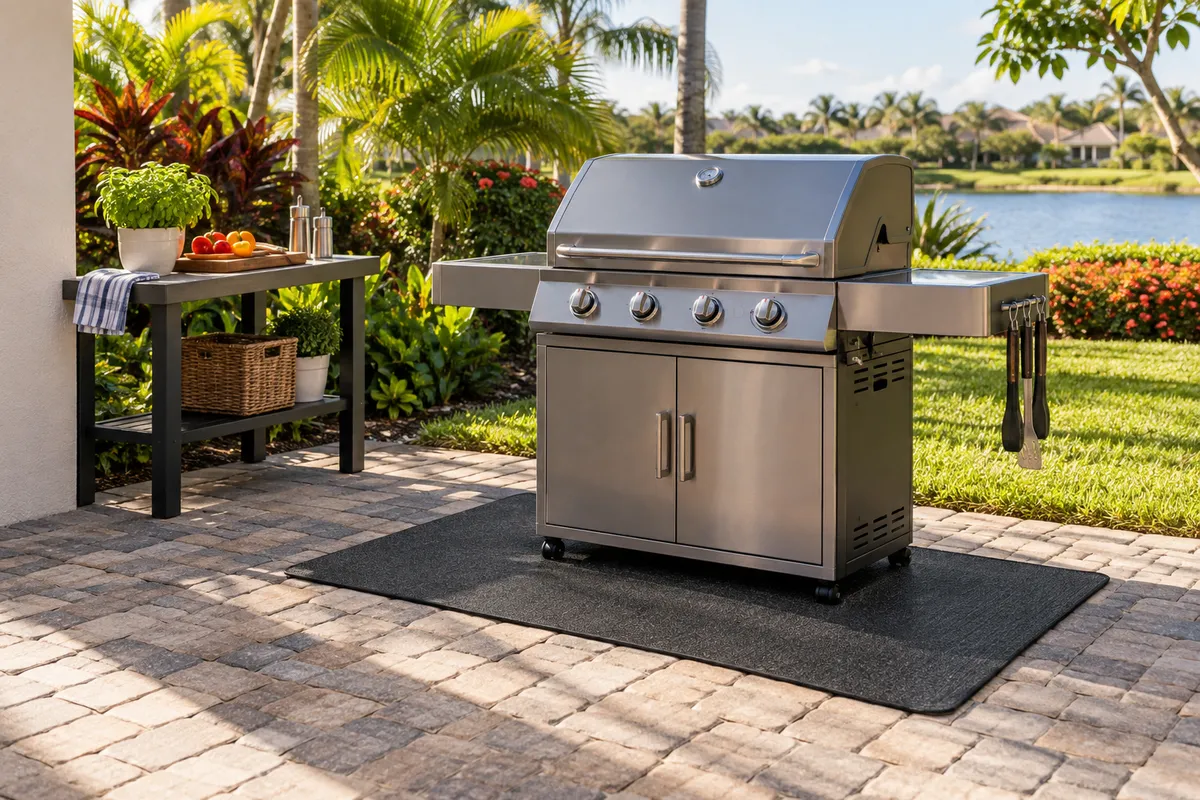 Grill Grease on Pavers: Prevention and Cleanup — illustrative paver-care scene