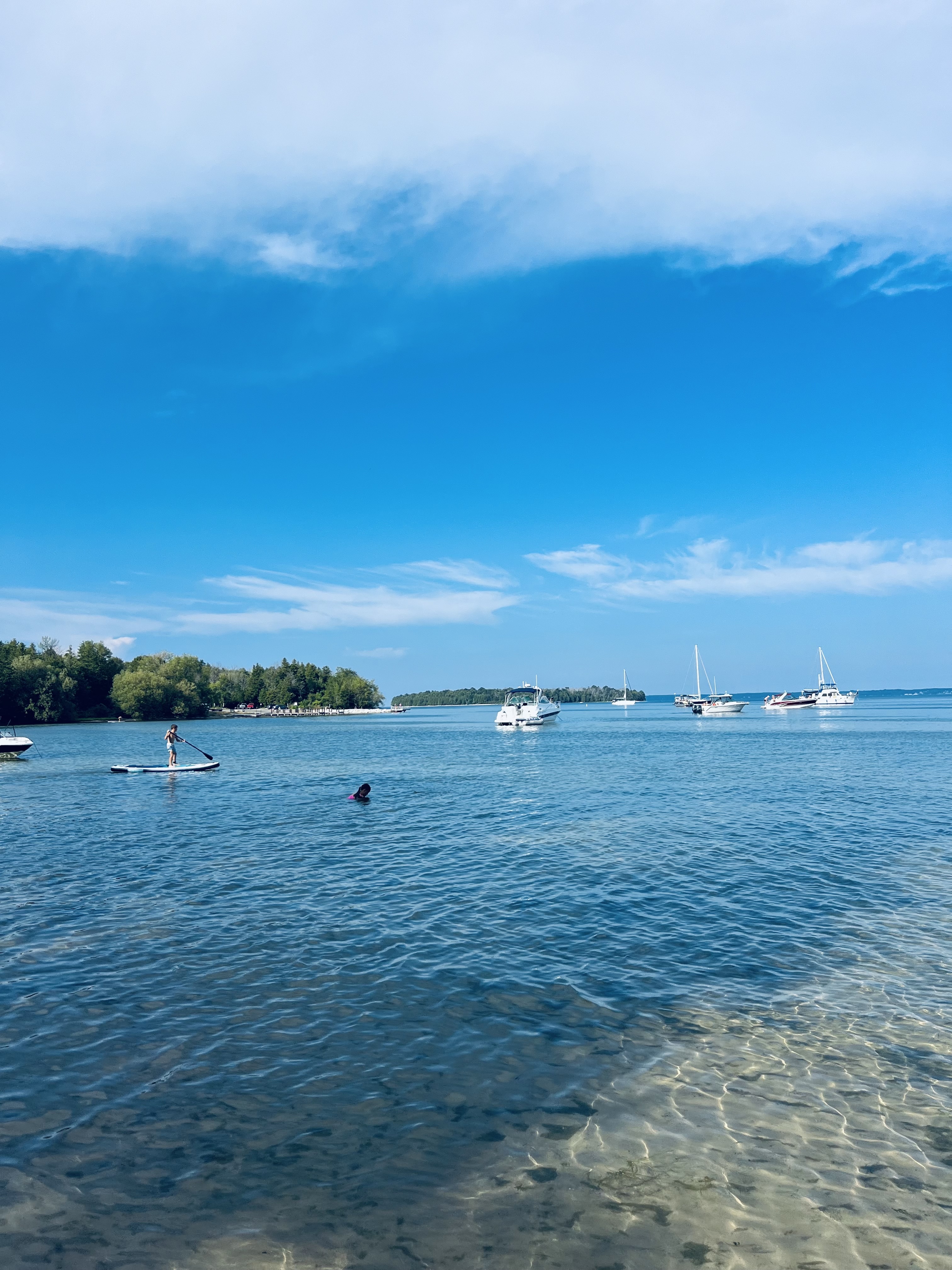 Summer harbor view in Door County Wisconsin