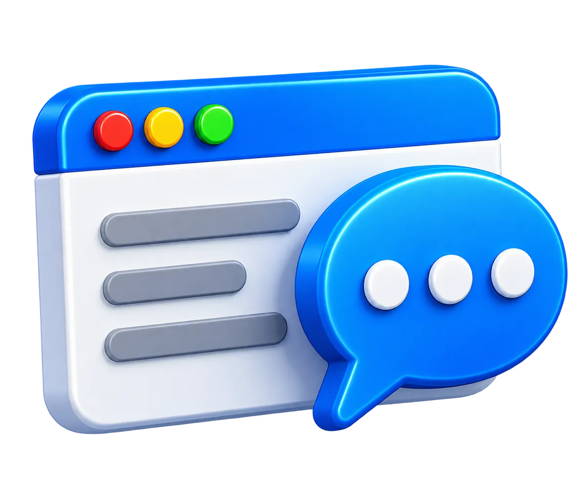 Website chat for customer questions and lead capture