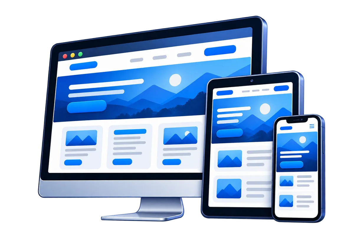 Built for Your Business: 3D business website icon representing a professional website built for a local business
