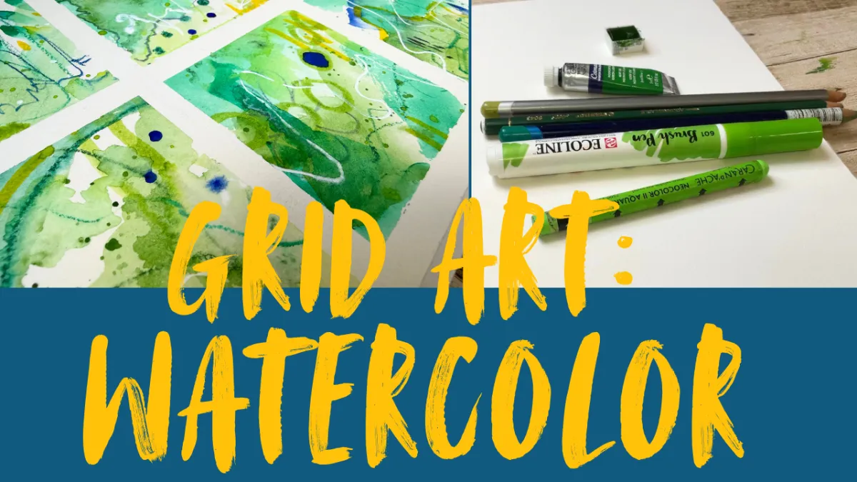 Grid Art with Watercolor: Experimenting with Watercolor Materials