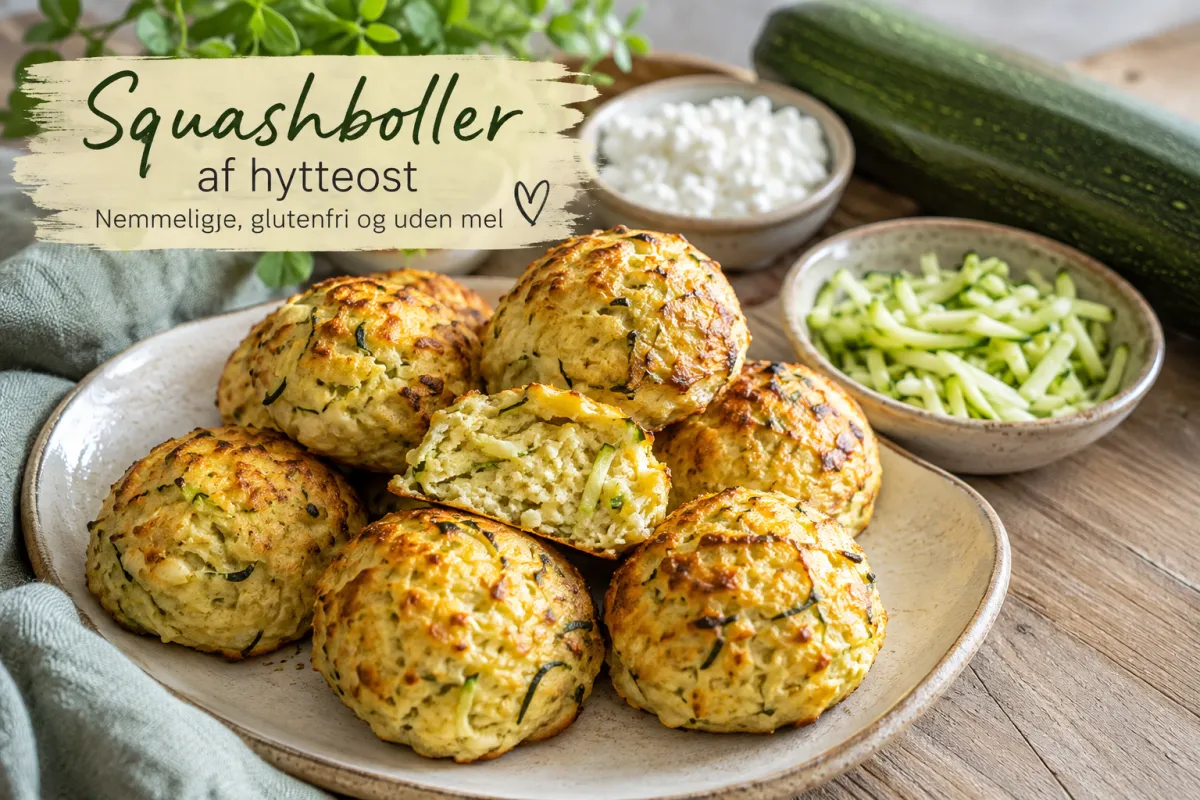 Squash boller af hytteost