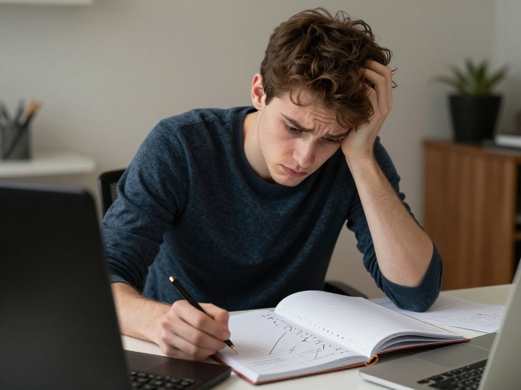 young professional being stuck