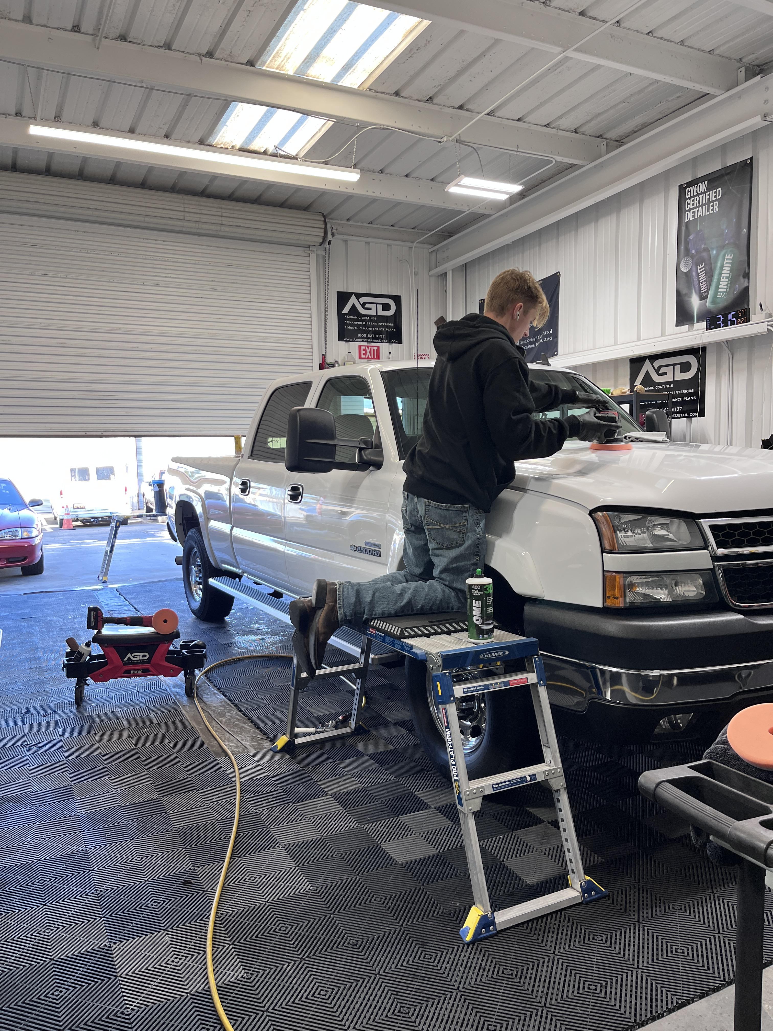 Paint correction to remove defects like scratches and swirls