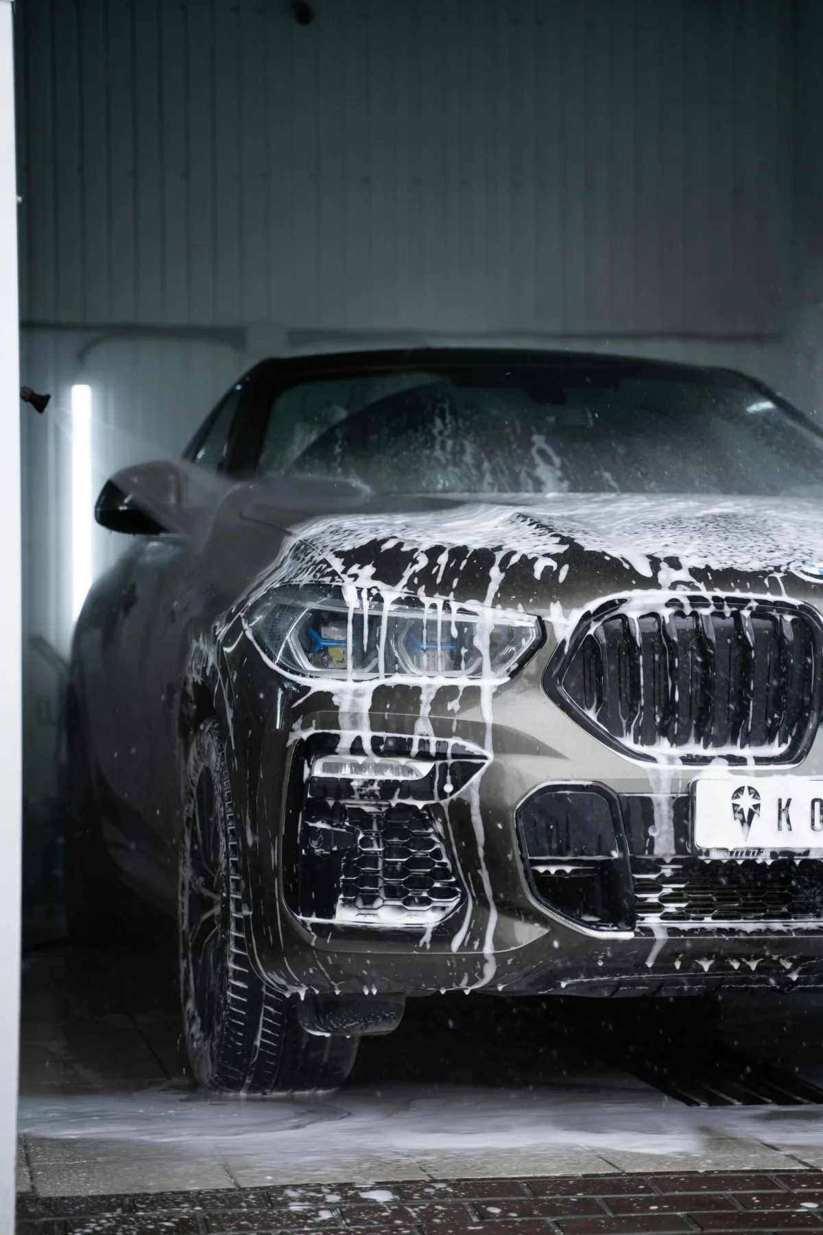 Foam pre-wash and decontamination before PPF