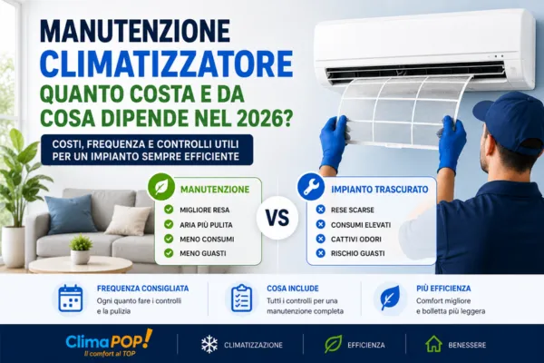 immagine che spiega in cosa consiste la manutenzione del climatizzatore