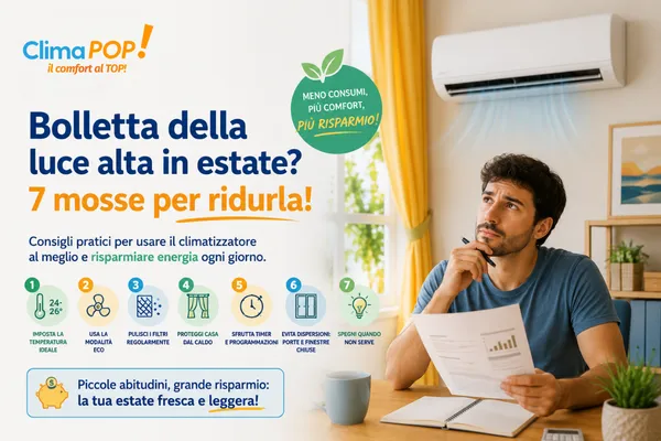 ragazzo che pensa a come risparmiare sulla bolletta della luce
