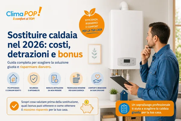 tecnico installatore valuta la sostituzione di una caldaia nel 2026
