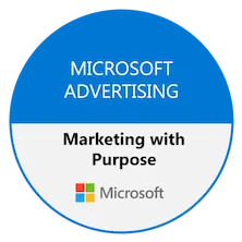 Microsoft Advertising Marketing with purpose badge