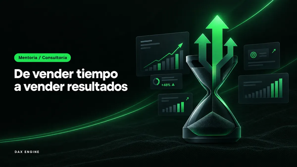 Modelo de negocio escalable: transformar consultoría de vender tiempo a vender resultados con DAX Engine