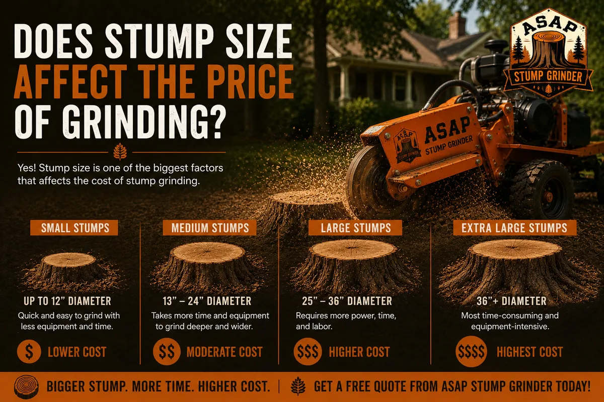 Does Stump Size Affect the Price of Grinding?
