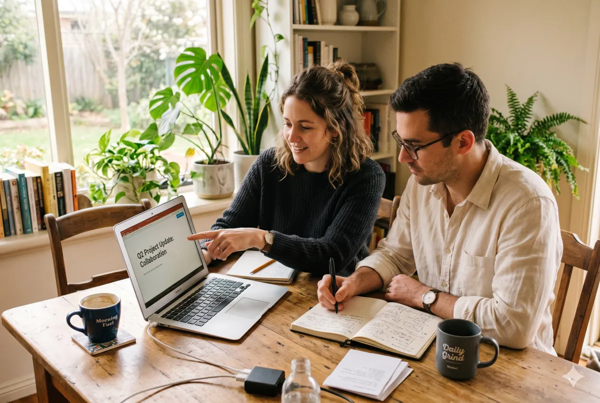 A balance scale depicting a small gold block labeled "Growth Activities" countered by a heavy pile of gray blocks labeled "Admin & Busywork."